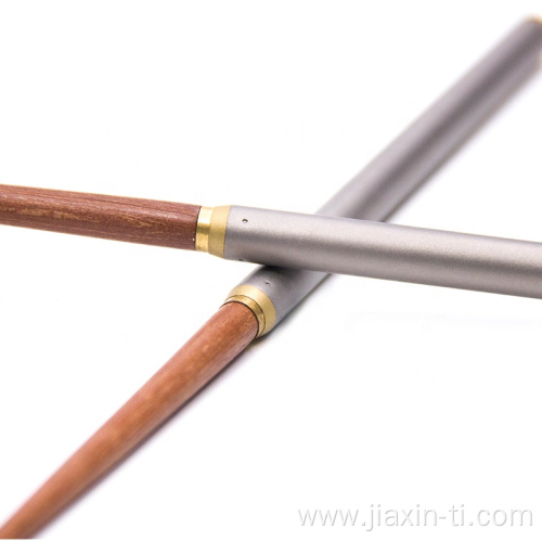 Chopsticks Titanium Folding Chopsticks with Wood Hollow